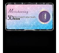 Uñas postizas a presión de sirenas, almendra/bailarinas/cuadradas, uñas postizas acrílicas, uñas adhesivas en uñas, kits de regalo