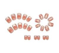 Uñas postizas a presión, diseño de ojo de gato, diseño de Año Nuevo, cobertura completa, uñas acrílicas brillantes, uñas artificiales