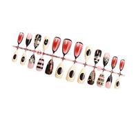 Uñas postizas a presión en forma de almendra, uñas postizas brillantes, uñas postizas naturales, uñas postizas acrílicas
