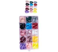 Uñas postizas acrílicas, cuadradas, almendras, tacones de aguja, ataúd, 360 uñas artificiales completas con estuche