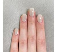 Uñas postizas cortas cuadradas a presión, 10 unidades, diseño de ojo de gato, uñas postizas adhesivas para mujer, cubiertas completas, uñas acrílicas, arte