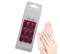 Uñas Postizas Cortas De Aplicación Fácil,Puntas De Manicura En Resina Cómoda Y Artística - Puntas Para Uñas Falsas | Para Chicas Para Belleza Carnaval Uso Diario Fiesta Hogar Salón Cita Oficina Evento