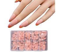 Uñas postizas cuadradas/almendras/tacones de aguja, punta de acrílico completa, uñas francesas, punta de extensión a presión