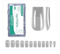 Uñas postizas de gel mate para extensiones de uñas postizas de acrílico artificial, cobertura completa, uñas postizas a presión