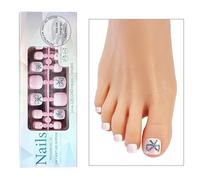 Uñas Postizas De Los Pies Cobertura 120 Uds. Aplicación Rápida Larga Duración Manicura Para Hogar Mejora Las A