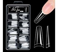 Uñas postizas de media cubierta, mitad mate, cobertura completa, puntas postizas, prearchivo, para extensión, arte, bricolaje, salón de belleza, puntas de uñas postizas artificiales