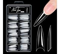 Uñas postizas de media cubierta, mitad mate, cubiertas completas, puntas de uñas postizas prearchivadas a presión para extensión, arte, bricolaje, salón de belleza, puntas de uñas postizas