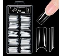 Uñas postizas de media cubierta, mitad mate, cubiertas completas, puntas de uñas postizas prearchivadas a presión para extensión, arte, bricolaje, salón de belleza, puntas de uñas postizas