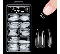 Uñas postizas de media cubierta, mitad mate, cubiertas completas, puntas de uñas postizas prearchivadas a presión para extensión, arte, bricolaje, salón de belleza, puntas de uñas postizas