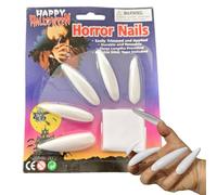 Uñas Postizas De Pegamento Halloween - 10 Piezas de Uñas Largas Falsas Tenebrosas,Reutilizables para Fiestas Decoración de Casa Encantada Disfraces y Actuaciones