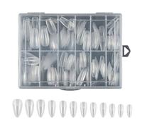 Uñas postizas estera acrílica artificial consejos de cobertura completa 240pcs falsa manicura kits para mujeres niñas cobertura completa uñas consejos