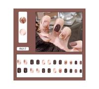 Uñas postizas europeas, uñas postizas, sellado UV, brillo, cobertura total, uñas artificiales, compatibles con mujeres.
