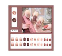 Uñas postizas europeas, uñas postizas, sellado UV, brillo, cobertura total, uñas artificiales, compatibles con mujeres.