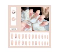 Uñas postizas europeas, uñas postizas, sellado UV, brillo, cobertura total, uñas artificiales, compatibles con mujeres.