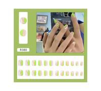 Uñas postizas europeas, uñas postizas, sellado UV, brillo, cobertura total, uñas artificiales, compatibles con mujeres.