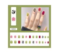Uñas postizas europeas, uñas postizas, sellado UV, brillo, cobertura total, uñas artificiales, compatibles con mujeres.