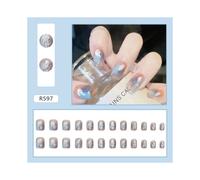 Uñas postizas europeas, uñas postizas, sellado UV, brillo, cobertura total, uñas artificiales, compatibles con mujeres.