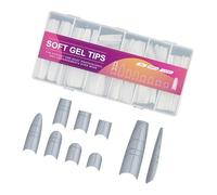 Uñas postizas finas con uñas de ABS fuerte, no necesitan aplicación de archivo para mujeres ocupadas, punta profesional de arte de uñas