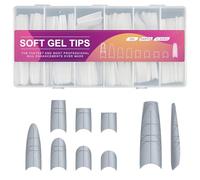 Uñas postizas finas con uñas de ABS fuerte, no necesitan aplicación de archivo para mujeres ocupadas, punta profesional de arte de uñas