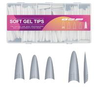 Uñas postizas finas con uñas de ABS fuerte, no necesitan aplicación de archivo para mujeres ocupadas, punta profesional de arte de uñas