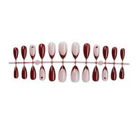 Uñas postizas francesas a presión para el día de San Valentín, uñas postizas francesas, cubiertas completas, uñas adhesivas para un aspecto elegante y elegante