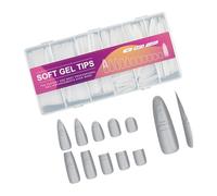 Uñas postizas fuertes con líneas guía, uñas postizas de aplicación rápida, ligeras y para mujeres ocupadas, uso diario, líneas de guía