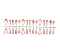 Uñas postizas largas a presión con punta francesa, uñas postizas completas, accesorios artísticos