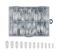 Uñas postizas largas acrílicas artificiales, mate, cobertura completa, 240 piezas, kits de manicura falsa para mujeres y niñas, uñas acrílicas artificiales