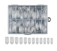 Uñas postizas largas acrílicas artificiales, mate, cobertura completa, 240 piezas, kits de manicura falsa para mujeres y niñas, uñas acrílicas artificiales