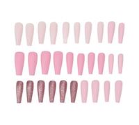 Uñas postizas largas estilo ataúd, con diseño de cobertura total, ideales para decoración de uñas y ocasiones especiales. Material ABS, disponible en varios tamaños. 30 unidades.