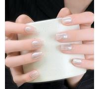 Uñas postizas naturales a presión hechas a mano para el trabajo y el hogar, 15 tamaños, 30 uñas reutilizables y brillantes, en caja de regalo para todas las ocasiones (235, se adaptan a todos los