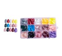 Uñas postizas Stilettos/Almendra, 360 piezas de uñas postizas francesas de cobertura completa para extensiones falsas de extensión