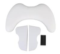 Uñas Tech Brown Rest Desestimable en forma de U Manicura Manicura Hand Hand Hand PU Cuero de cuero Descanso para la mano para la mesa del salón de uñas Manicuristas profesionales (White)