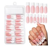 Uñas Transparentes 240 Uds claro sin marca esmerilado Stiletto/almendra/uñas postizas cuadradas sistema de extensión de punta de manicura falsa Tips Uñas(Style-O)