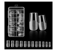 Uñas Transparentes 240 Uds claro sin marca esmerilado Stiletto/almendra/uñas postizas cuadradas sistema de extensión de punta de manicura falsa Tips Uñas(Style-L)