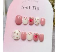 Uñas,Uñas postizas,Set de uñas Uñas postizas hechas a mano ballet corto brillo ojos de gato uñas postizas con pegamento cubierta completa prensa sobre uñas acrílicas(3S)