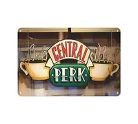 UNBARD Letrero de metal con texto en inglés "Central Perk Cafe Painting Friends Tv Show" vintage para bar, hombre, cueva, garaje, cocina, hogar, decoración de pared, 30,5 x 20,3 cm