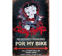 UNBARD Letreros de metal vintage de Betty BOOP Comics para decoración de pared de 8 x 12 pulgadas, letrero de estaño retro para decoración del hogar y bar