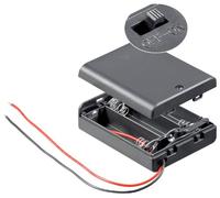 Unbekannt 10 Unidades de Soporte de batería, 3 Pilas AA, Carcasa Cerrada, 12445 (10 Unidades)