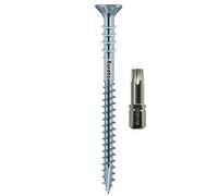 Unbekannt 111809 Eurotec Justitec-Tornillo de Ajuste (6 x 120 mm, TX25, galvanizado), Color Azul, Plata