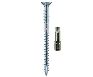 Unbekannt 111809 Eurotec Justitec-Tornillo de Ajuste (6 x 120 mm, TX25, galvanizado), Color Azul, Plata