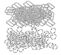 Unbekannt 200 anillos de sujetador y deslizadores - Ajustadores de correas de lencería - Anillas de metal para costura - 10 mm AOD