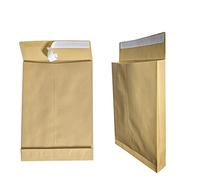 Unbekannt 25 sobres plegables B4 A4 marrón, 250 x 353 mm, 4 cm, base plegada, autoadhesivos, con tira extraíble, 130 g/m, sobres plegables