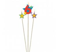 Unbekannt 3 velas de cumpleaños estrellas número 6