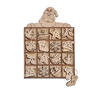 Unbekannt 48 piezas adornos colgantes para árbol de Navidad en madera 54219