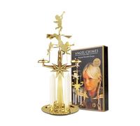 Unbekannt Angel Chimes Sueco Original y 4 Velas - Campanillas Festivas giratorias - latón