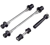 TranzX Schnellspann-Set con Tornillo de 5 Canales, antirrobo, 3 Piezas, Schnellspannset 3tlg. mit 5-Kantschl.diebstahls, Plata