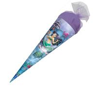 Unbekannt- Bolsa de azúcar Redonda con Cierre de Tul, diseño de Sirena, 50 cm, Color Morado (IDEN Golßen 10278780)