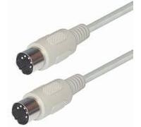 Unbekannt Cable para Teclado y ratón (5 Polos, Conector DIN Macho a Conector DIN Macho, 2 m), Color Beige 2 Unidades