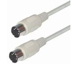 Unbekannt Cable para Teclado y ratón (5 Polos, Conector DIN Macho a Conector DIN Macho, 2 m), Color Beige 2 Unidades